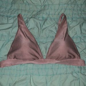 aerie ribbed shine plunge bikini